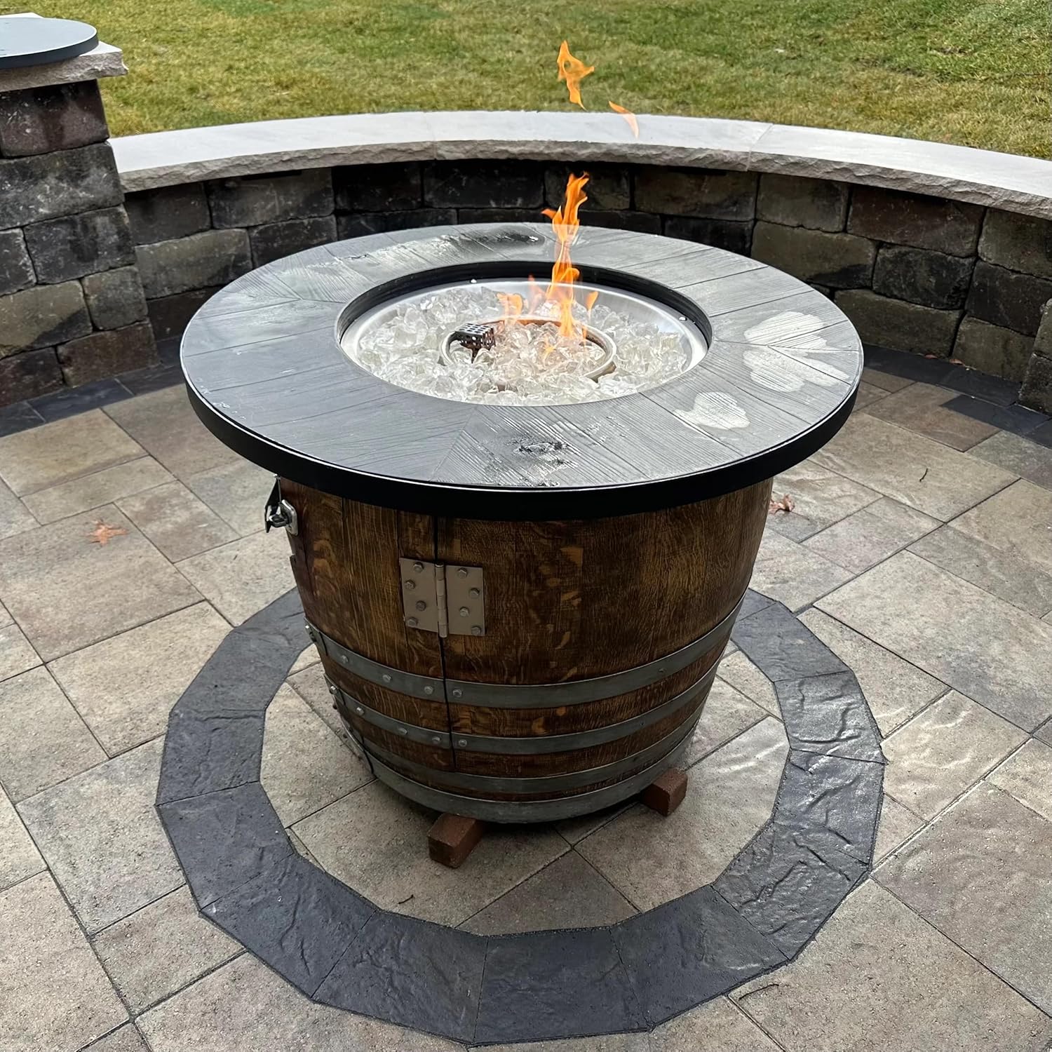 Wine Barrel Fire Pit