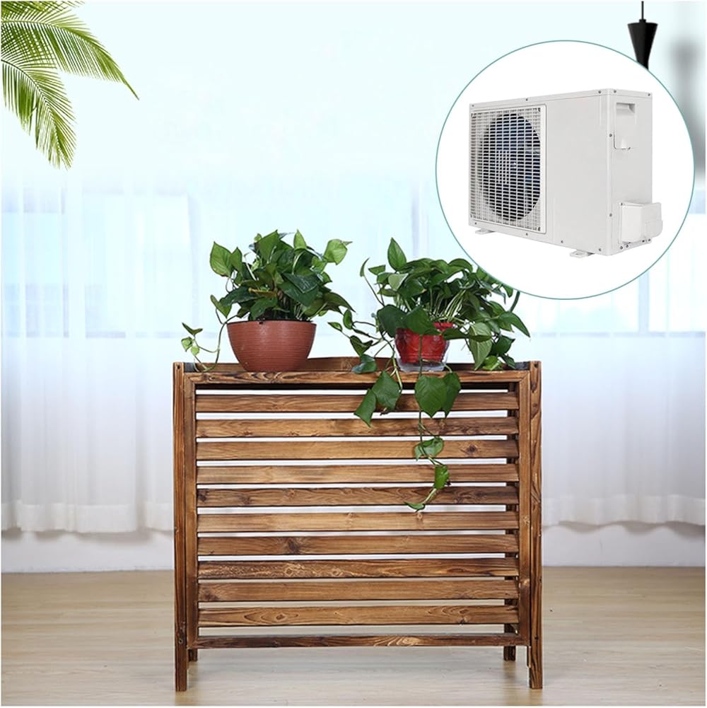 Air Conditioner And Heat Pump Cover Hide Air Conditioner Cover For Outdoor Outside Unit Privacy Air Conditioner Fence Screen Weatherproof (Size : L120 X W57 X H100cm)