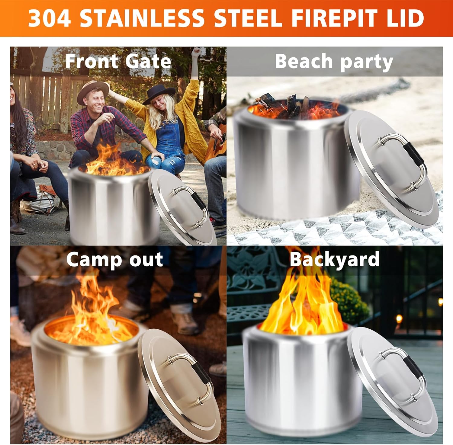 Hisencn Fire Pit Lid for Solo Stove Yukon, 27