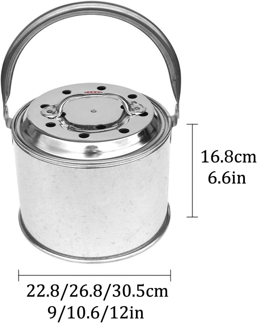 Paper Burner Metal Fire Pits Wood Burning Stove Camping Bonfire Barrel with Lid Burn Barrel for Outside Incinerator Burn Barrel for Paper Leaf Trash.(30.5x16.8CM/12x6.6IN)