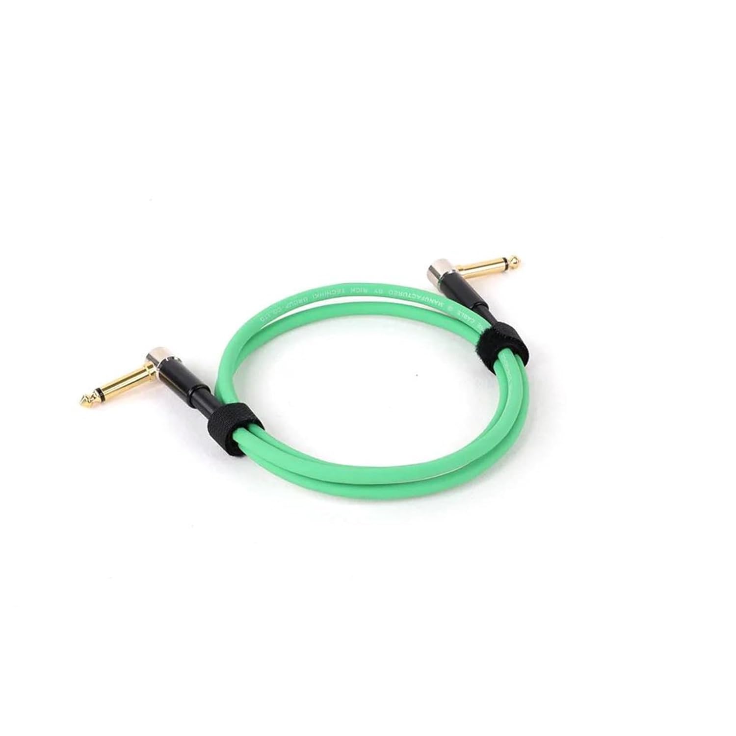 TSTS Guitar Audio Cable Electric Guitar Cable 1/4 Inch TS Instrument Cable Right Angle to Right Angle Gold Plated 6.35 Amp Guitar Patch Cord(Green,15m)