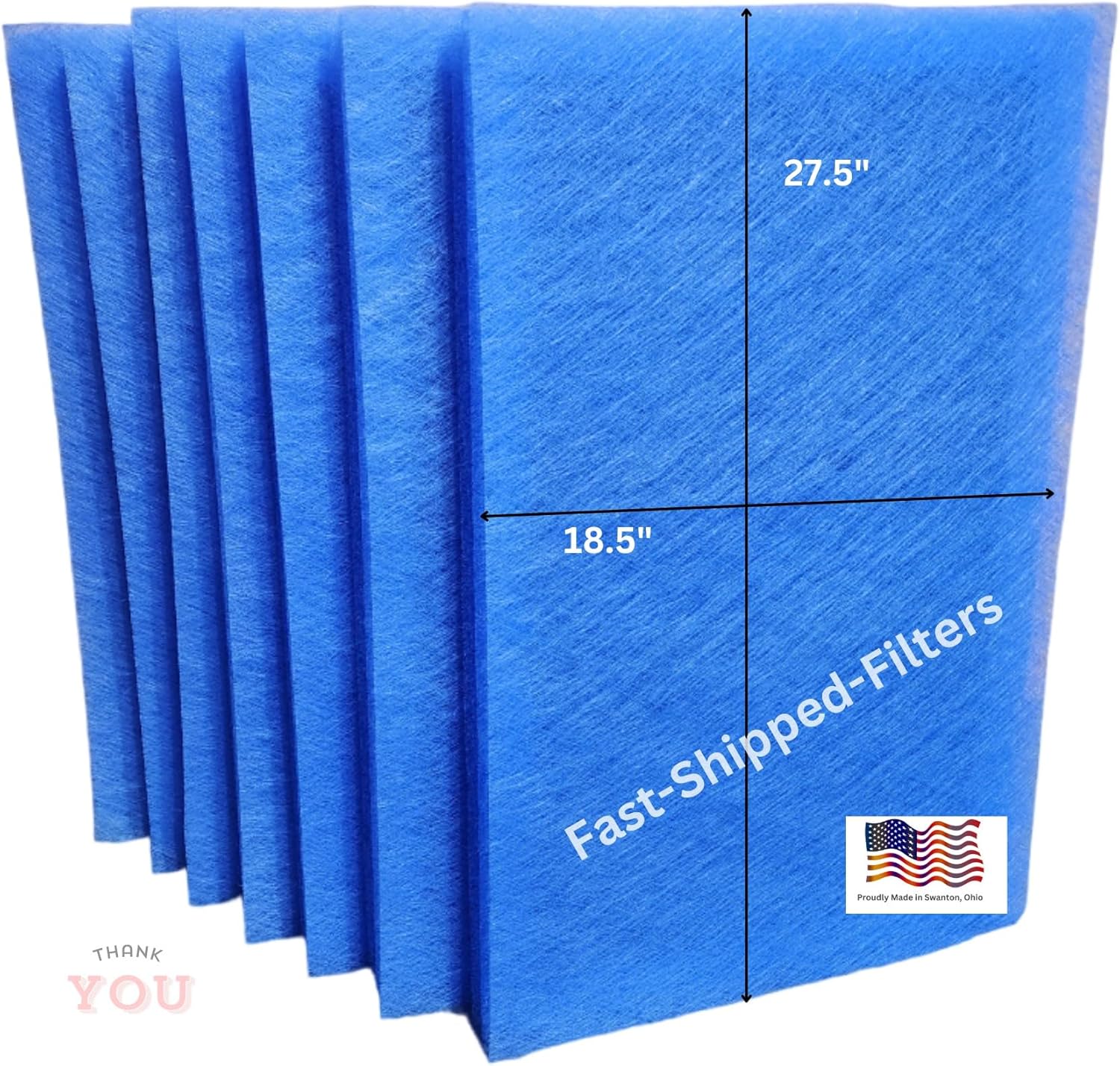 Fast-Shipped-Filters 7 Pack Compatible with Dynamic Air Cleaner 20x30 Replacement Filter Pads Refills