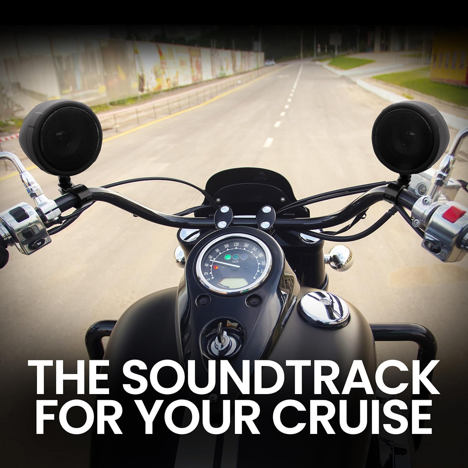 BOSS Audio Systems MCBK425BA 3 Inch Motorcycle Speakers – Built-in Bluetooth Amplifier, Weatherproof, Volume Control, ATV UTV Compatible