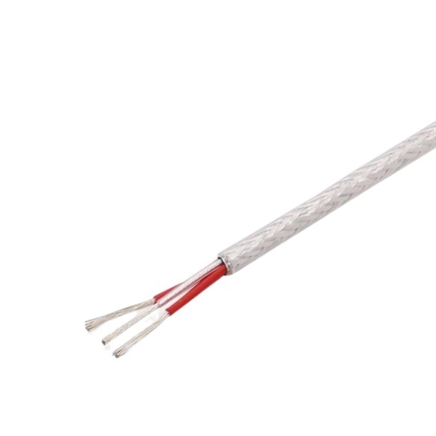 Electrical Wire, Silver Plated PTFE Shielded Audio Cable 0.15-0.5mm Multiple Cores for Amplifier Speaker Headphone DIY(Square 0.15mm,3 Cores)