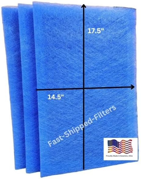 Fast-Shipped-Filters 3 Pack 16x20 Replacement Filter Pads Designed to Fit with Nature's Home Micropower Guard Air Cleaner Refill Blue (16x20)