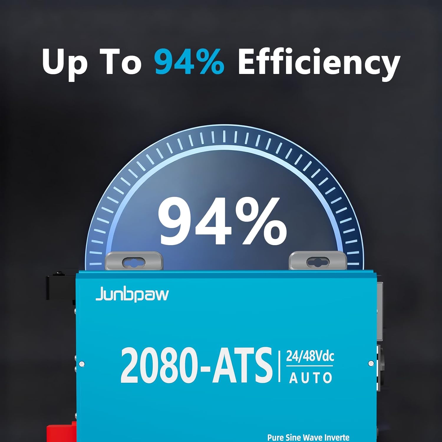 2080W Pure Sine Wave Inverter with Auto Transfer Switch ATS, Dual Voltage Power Inverter 24V/48V to 120V for RV, Truck Off-Grid, Camping, Home Emergency Backup (Blue)