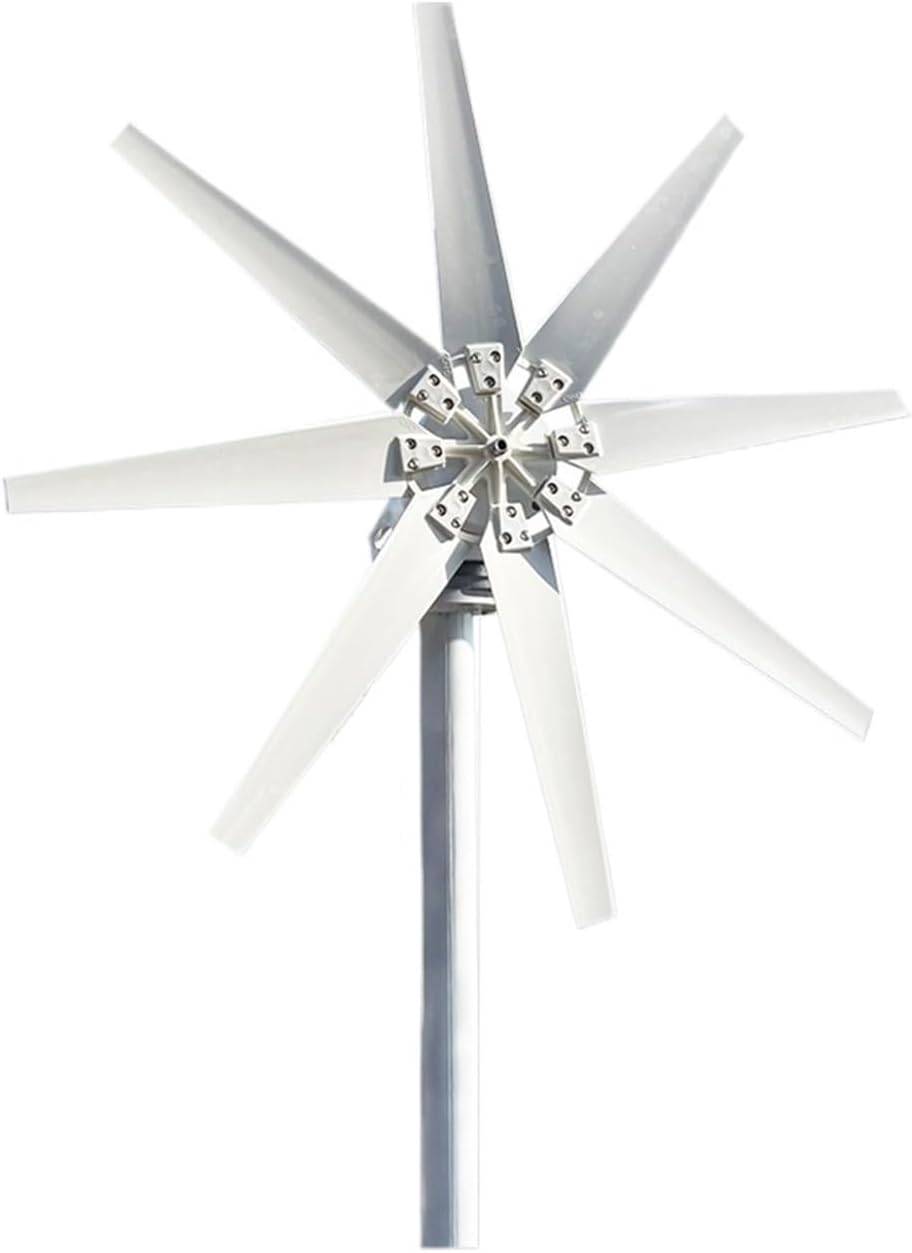 3000W 5000W Wind Turbine Generators Kit Horizontal Axis Wind Turbine 48V/24V Alternative Energy Generator AC Output Household Farm Complete Kit Industrial Energy(White Blades,12V_1000W)
