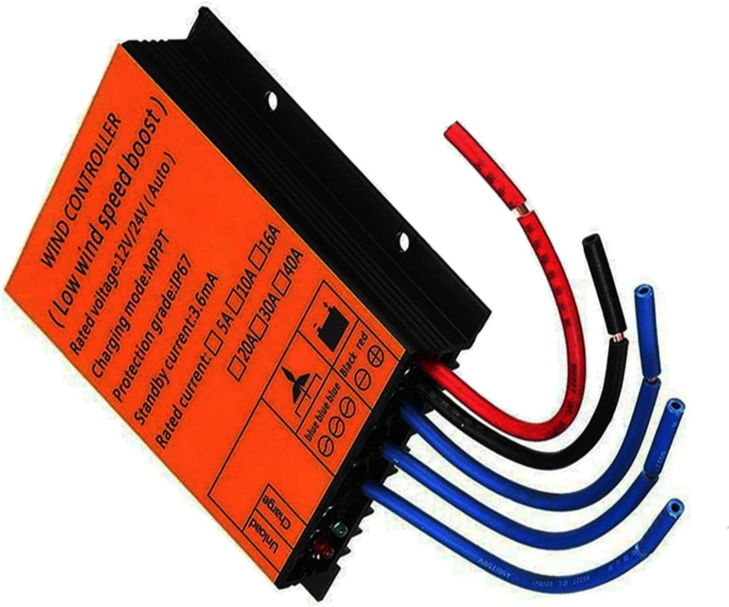 24v, 8000W Waterproof Wind Turbine Charge Controller,12V 24V AUTO 48V Waterproof Wind Wind Controller for Lithium Battery, Solar Panels Or Wind Generator (Yellow)