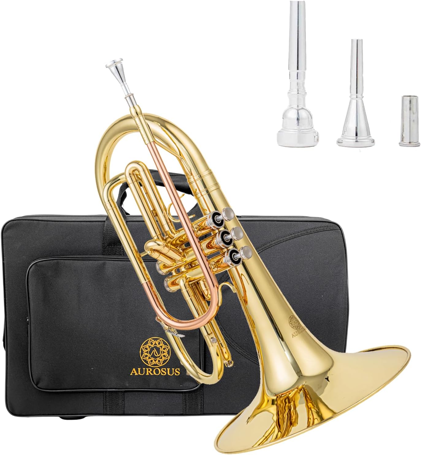 jmg-600 marching mellophone for advanced beginners and high school students f key brass instrument with phosphor copper leadpipe gold lacquer finish