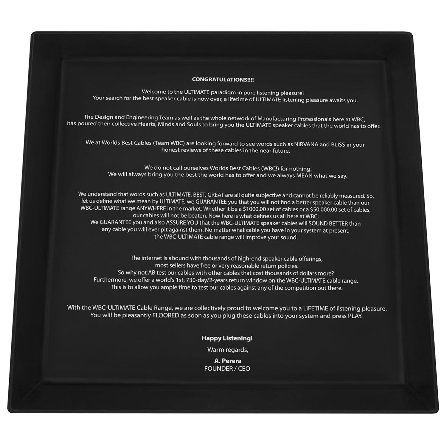 WORLDS BEST CABLES 12 Foot Ultimate - 12 AWG - Ultra-Pure OFC - Premium Audiophile HiFi Bi-Amp Speaker Cable Pair with Eminence Gold Banana Plugs & TnBrwn Tweed Jacket