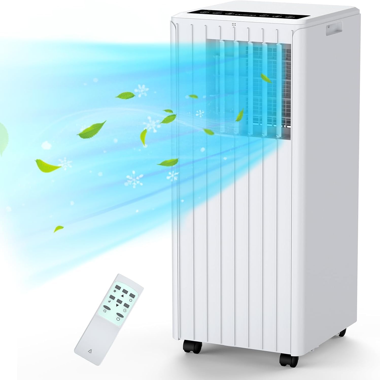 Portable Air Conditioner, 8000 BTU AC Unit with Remote Control, 3-in-1 Air Cooler, 24 Hrs Timer, Digital Display, Sleep Mode, Caster Wheels, Ideal for Home, Office, Dorm