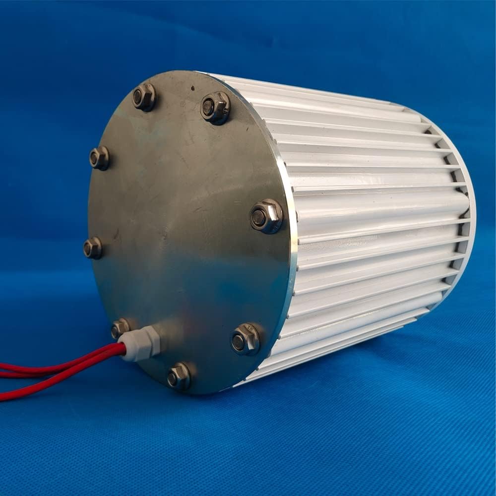 Wind Power Turbine Generator 1000W 2000W 3000W 4000W 5000W 10KW 3 Phase Gearless Permanent Magnet Generator 48V AC Alternator Wind Water Turbine (Size : with Base, Color : 96V_10KW 300RPM)