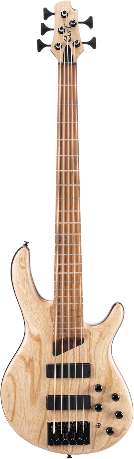 Cort B5ELEMENTOPN Artisan Series B5 Element 5 String Bass Guitar, Open Pore Natural