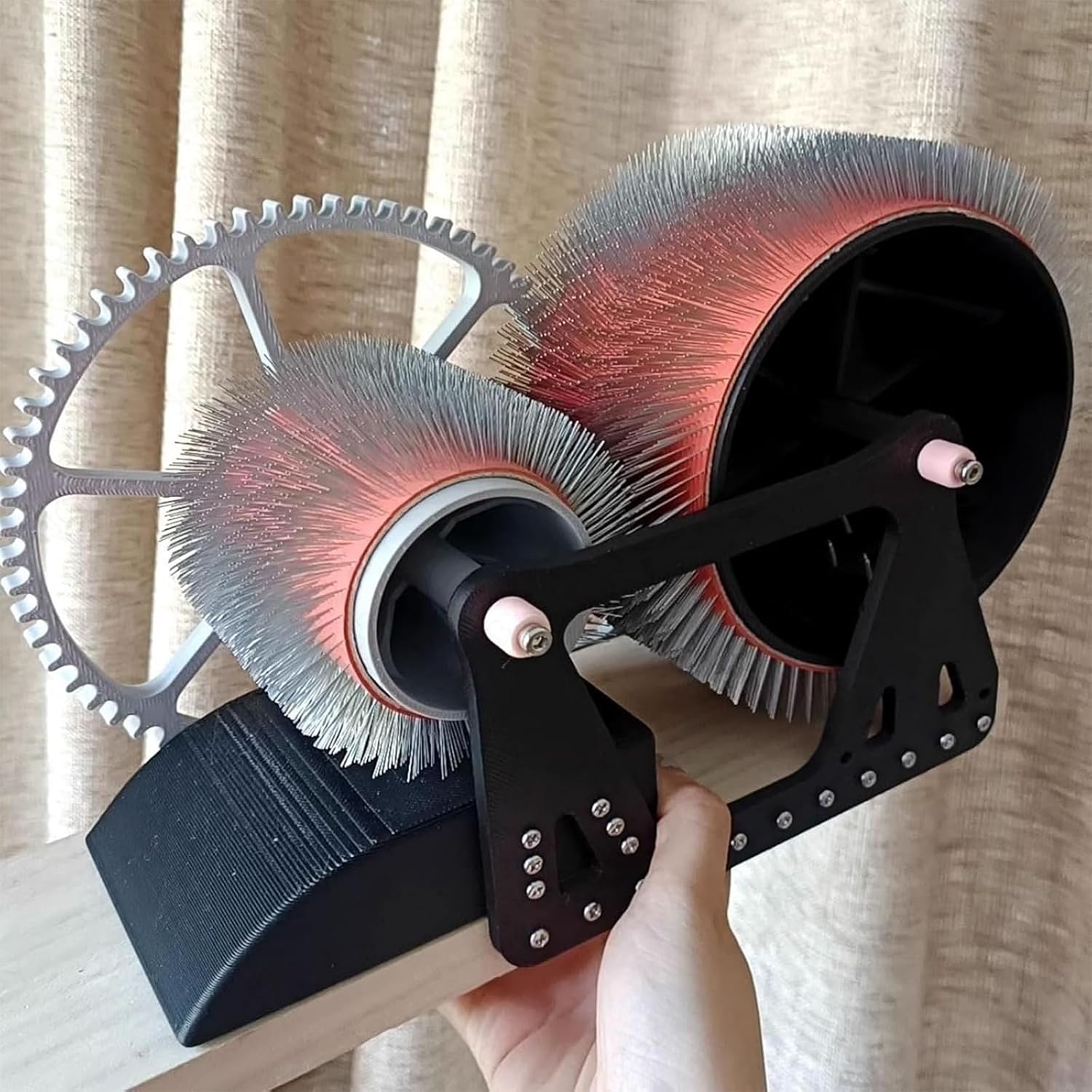 Wool Fiber Drum Carding Machine, Manual Wool Combing Machine, Sheep Fleece Drum Carder, Fast Color Mixing, Combing, Spinning, for DIY Craft Make Felt Animals, Handmade Enthusiasts,N