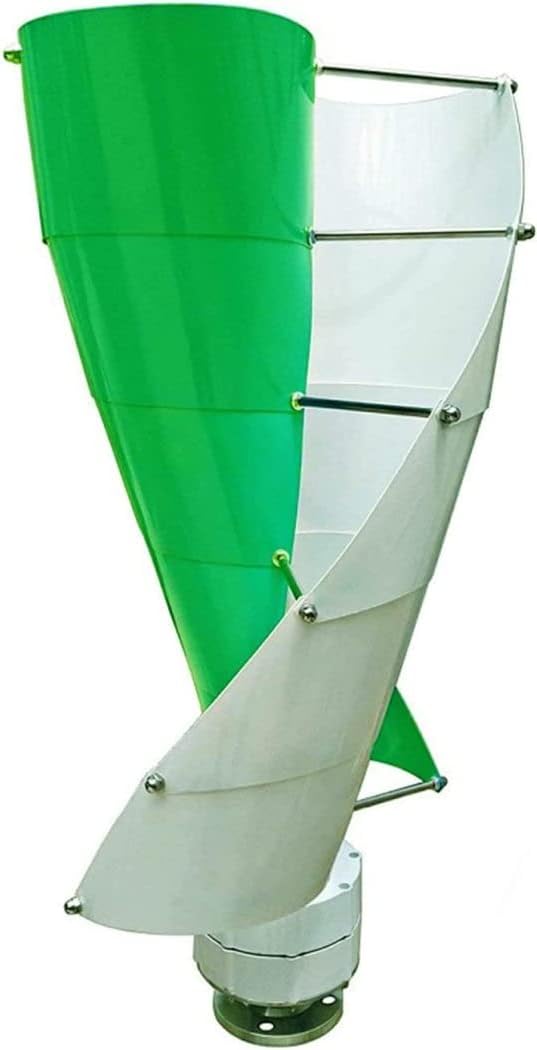 LiuSj JUnSt 9000W Vertical Axis Spiral Wind Generator, 12V 24V 48V 220V Low Wind Speed Start with Controller Household Windmill Wind Turbine Generator (Green)