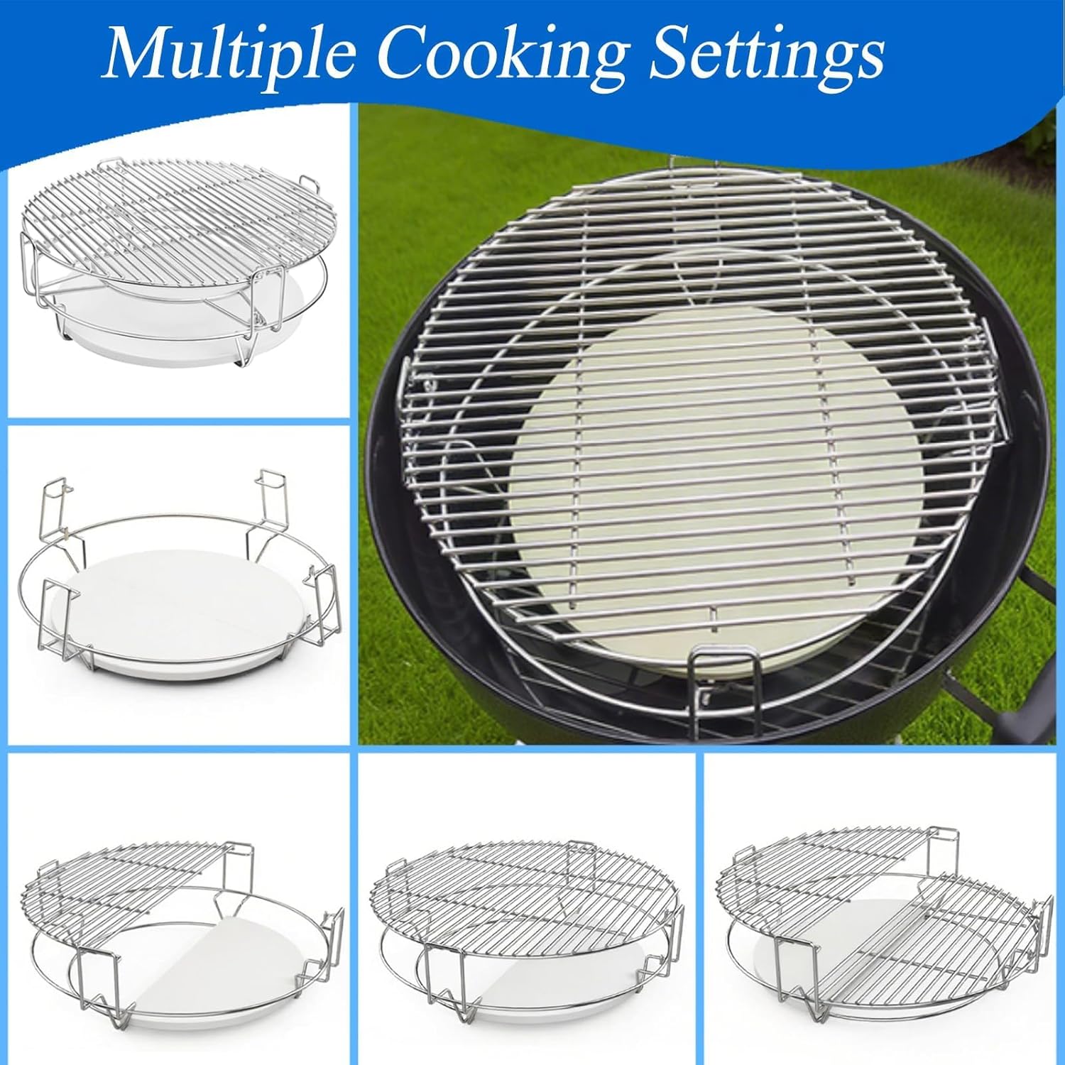 S24 (1-Pack) Cooking Grate System Grilling Accessory for Weber 22