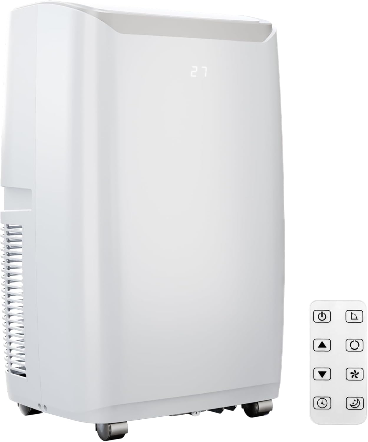 14000 BTU Portable Air Conditioners, Portable AC with 3-in-1 Cooling, Dehumidifying, and Fan Modes, Covers Up to 750 Sq. Ft, Features Quiet Operation, 24-Hour Timer, and Remote Control, White Top