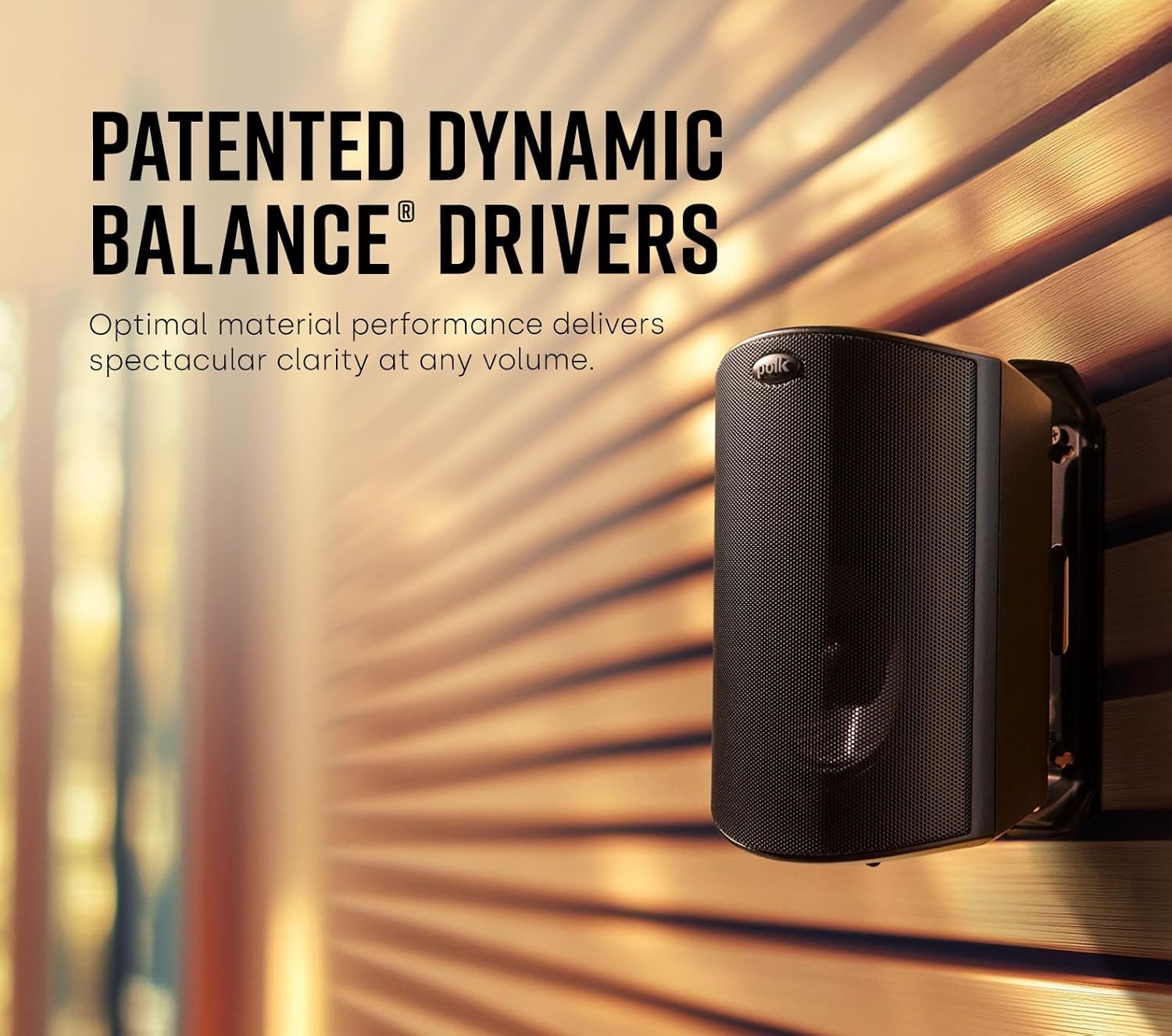 Polk Audio Atrium 4 Weatherproof Outdoor Speakers with Powerful Bass (Pair, Black), All-Weather Durability, Broad Sound Coverage, Speed-Lock Mounting System