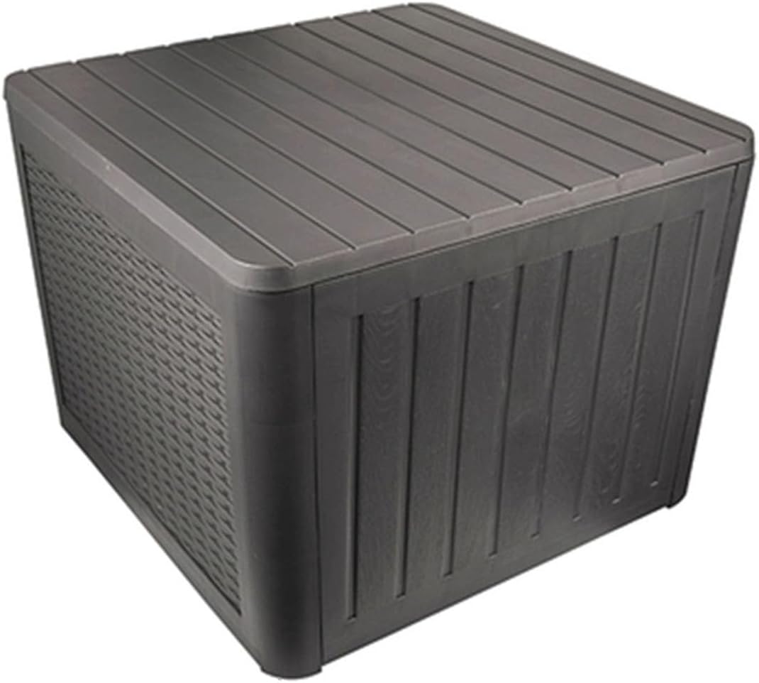 Outdoor Storage Box Small Waterproof Patio Storage Deck Boxes Easy to Assemble Delivery Boxes for Outside with Lids for Delivery Patio Garden and Porch(Natural)