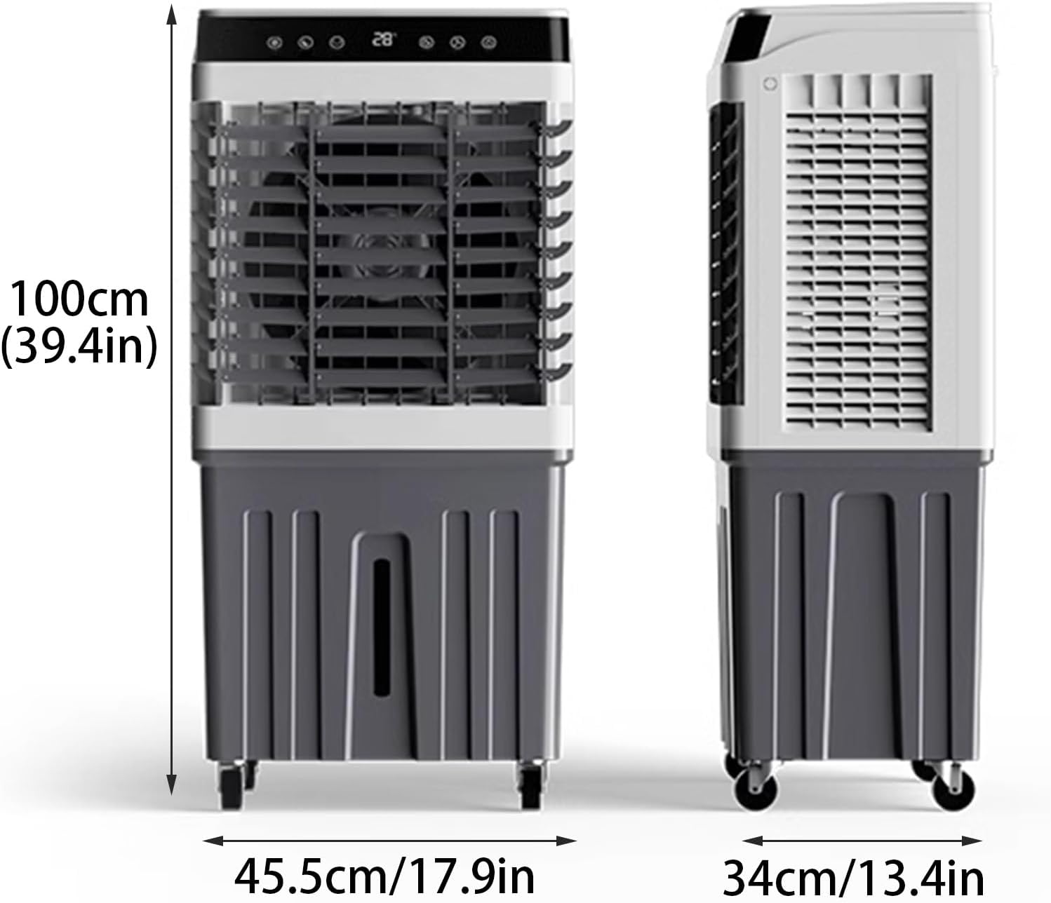 Energy-Saved Air Cooler, 3 In 1 Air Conditioner with Water Tank, 24H Timer, 3 Speeds, Portable Evaporative Cooler for Office Room Garage