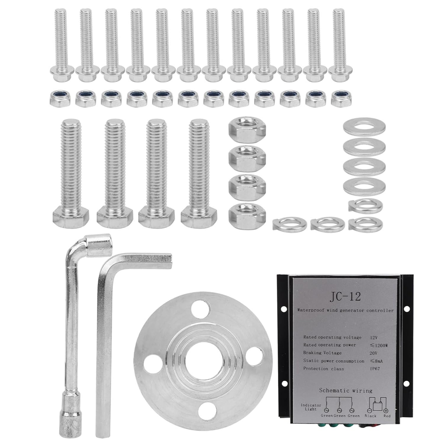 800W Small Windmill Turbines Generator, High Efficiency, 6 Blades, Easy Installation for Boats, Terraces, Cabins (12V)