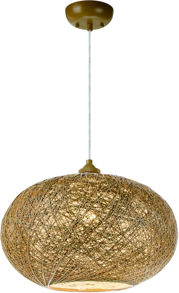 Maxim Bali 1 Light Medium Pendant with Natural/White Finish
