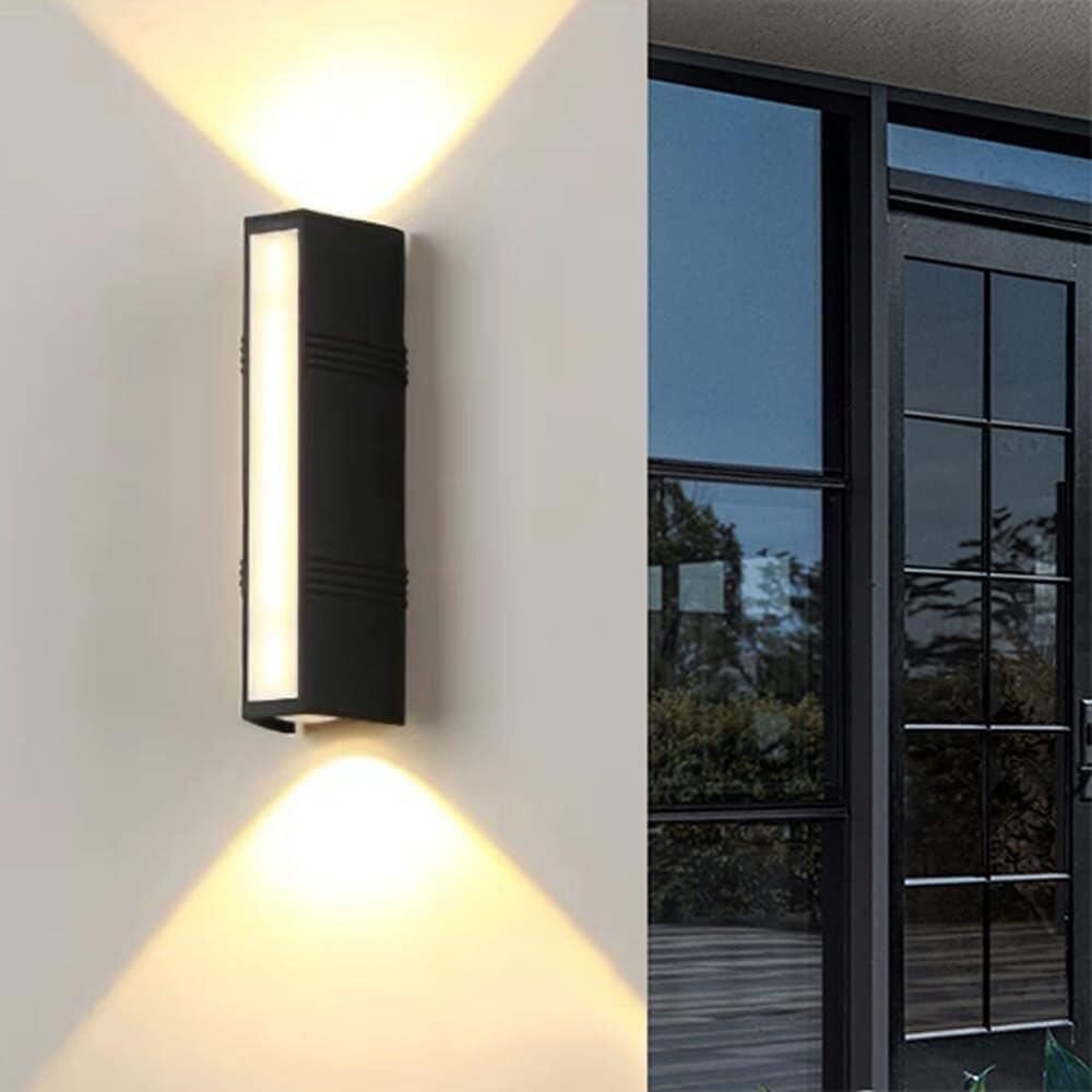 Wall Light Fixtures Exterior Modern Wall Sconces LED Up Down Indoor Outdoor Aluminum Wall Lamp(22 * 7cm,3000K)