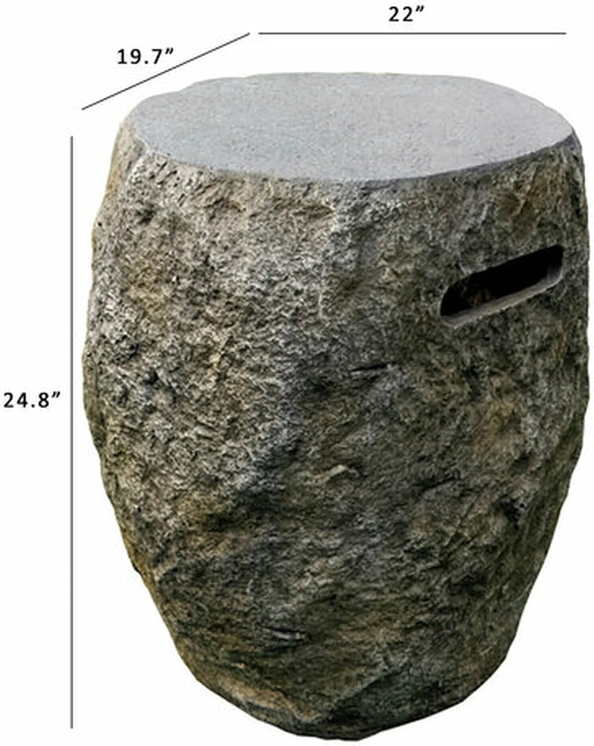 AMS Fireplace Elementi Concrete Propane Tank Cover for The Boulder Fire Table - ONB01-117