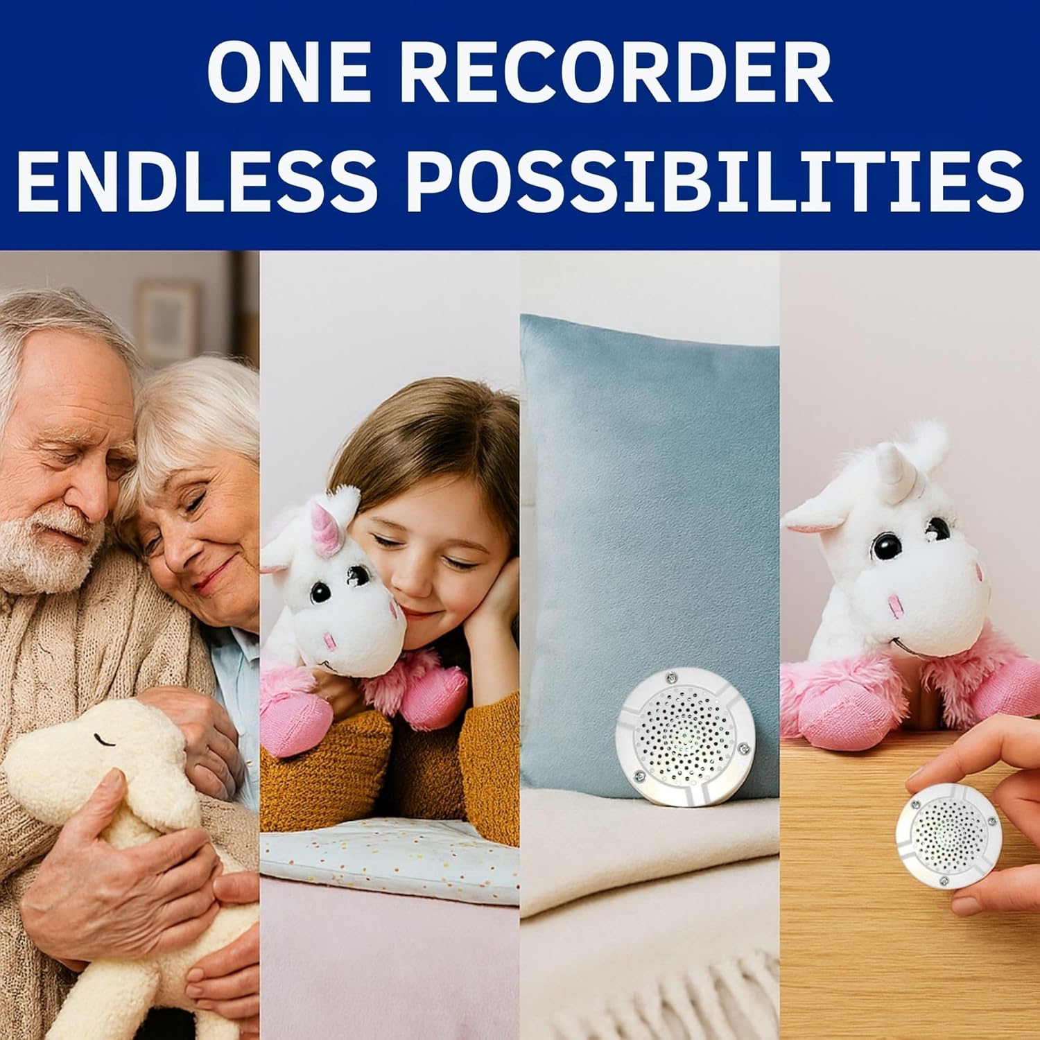 RediTech Go™ White Recordable Voice Modules – 100 Pack – 4-Minute Audio Playback – Upload MP3 Files – for Plush Toys, Crafts, Pillows & Keepsakes – Batteries Included