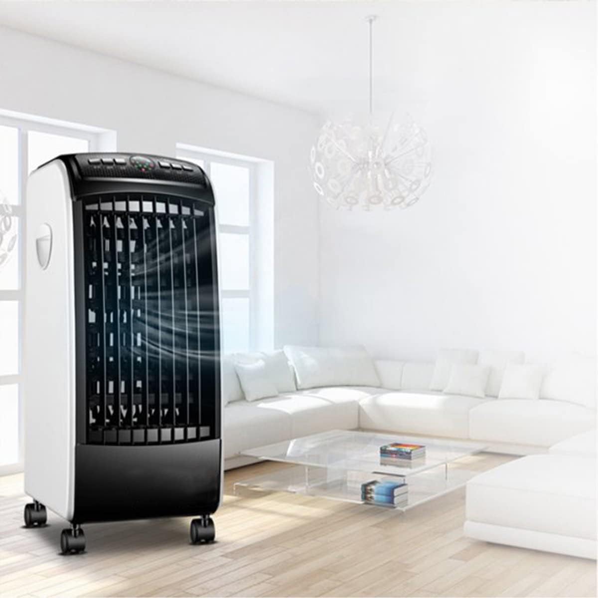 3-in-1 Evaporative Air Cooler, Tower Fan 65° Wide Range Coverage, Timer, Remote Control, 3 Quiet Speeds, 3 Mode Settings, 4L Water Tank for Indoor Home Office Dorms