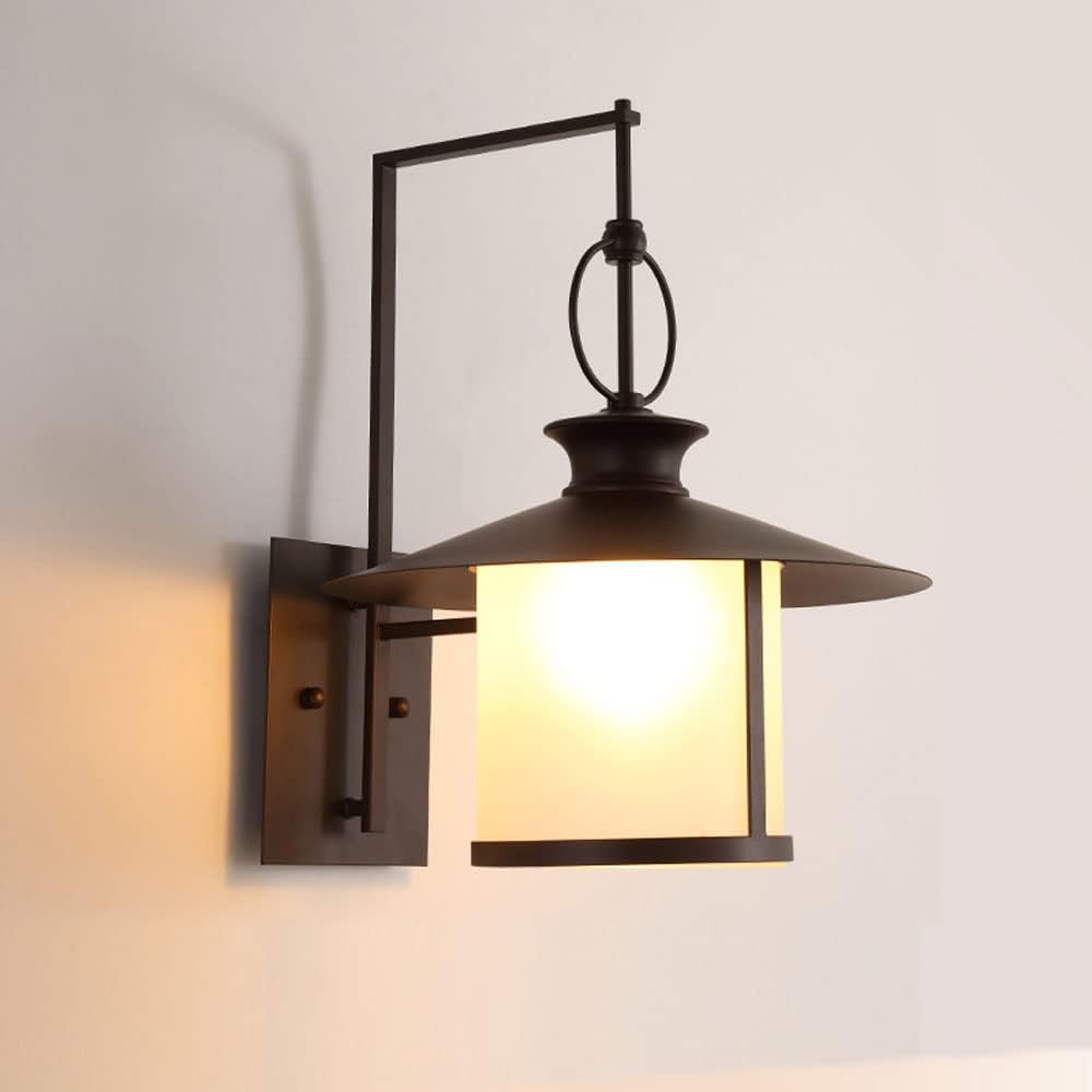 Retro Industrial Black Wall Sconce Outdoor Light, IP54 Waterproof Exterior Wall Lantern Outside Porch Lighting Fixture Wall Mount, Garage Front Patio Wall Lamps