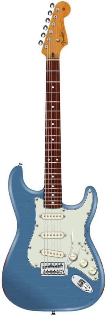 Fender Limited Edition Road Worn Vintera II '60s Stratocaster 6-String Right-Handed Electric Guitar with Alder Body and Rosewood Fingerboard (Lake Placid Blue)