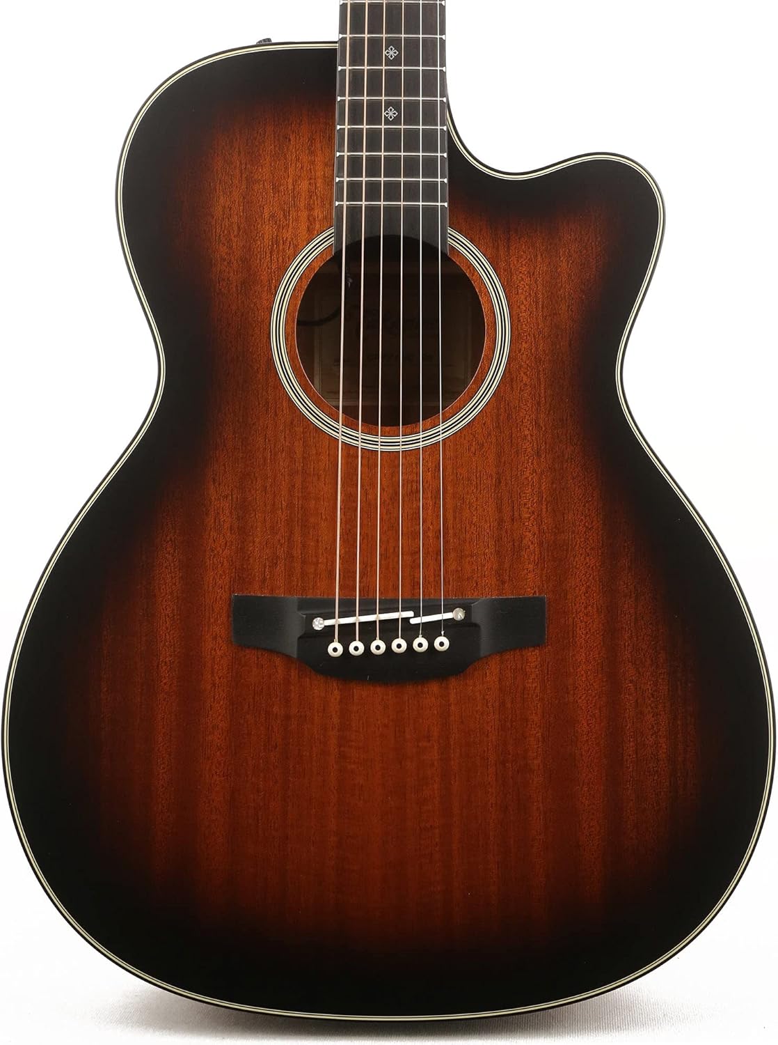 Takamine CP771MC SB 6 Strings OM Cutaway Acoustic Electric Guitar with CTP-3 CoolTube - Shadow Burst Satin