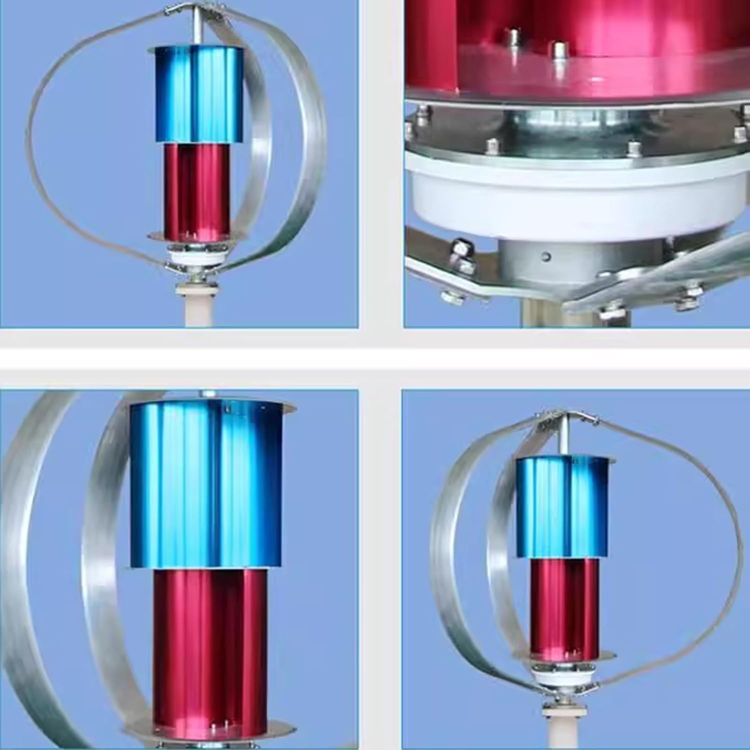 Wind Turbines Generator Kit for Home Vertical Wind Turbines with Controller Three-Phase AC Permanent Magnet Synchronous Generator 12V 24V Wind Generator(100W 24V)