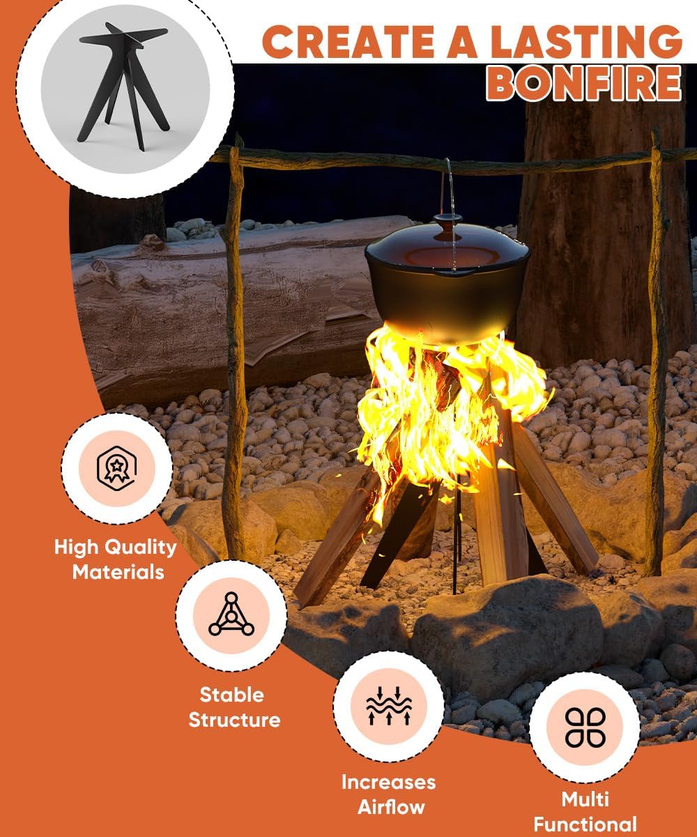 Mocomax Smokeless Fire Pit Ring and Vertical Fire Pit Grate