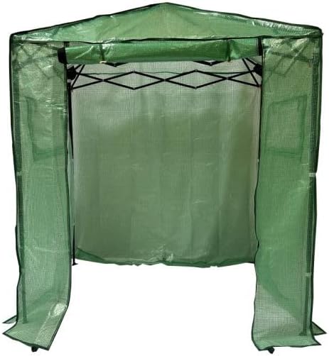 Garden Winds Custom Fit Replacement Cover Compatible with The Eagle Peak GH24-GRN-AZ 6' x 4' Portable Walk in Instant Pop Up Greenhouse Zipper Entry Door 2 Mesh Side Windows - PE Fabric - Green