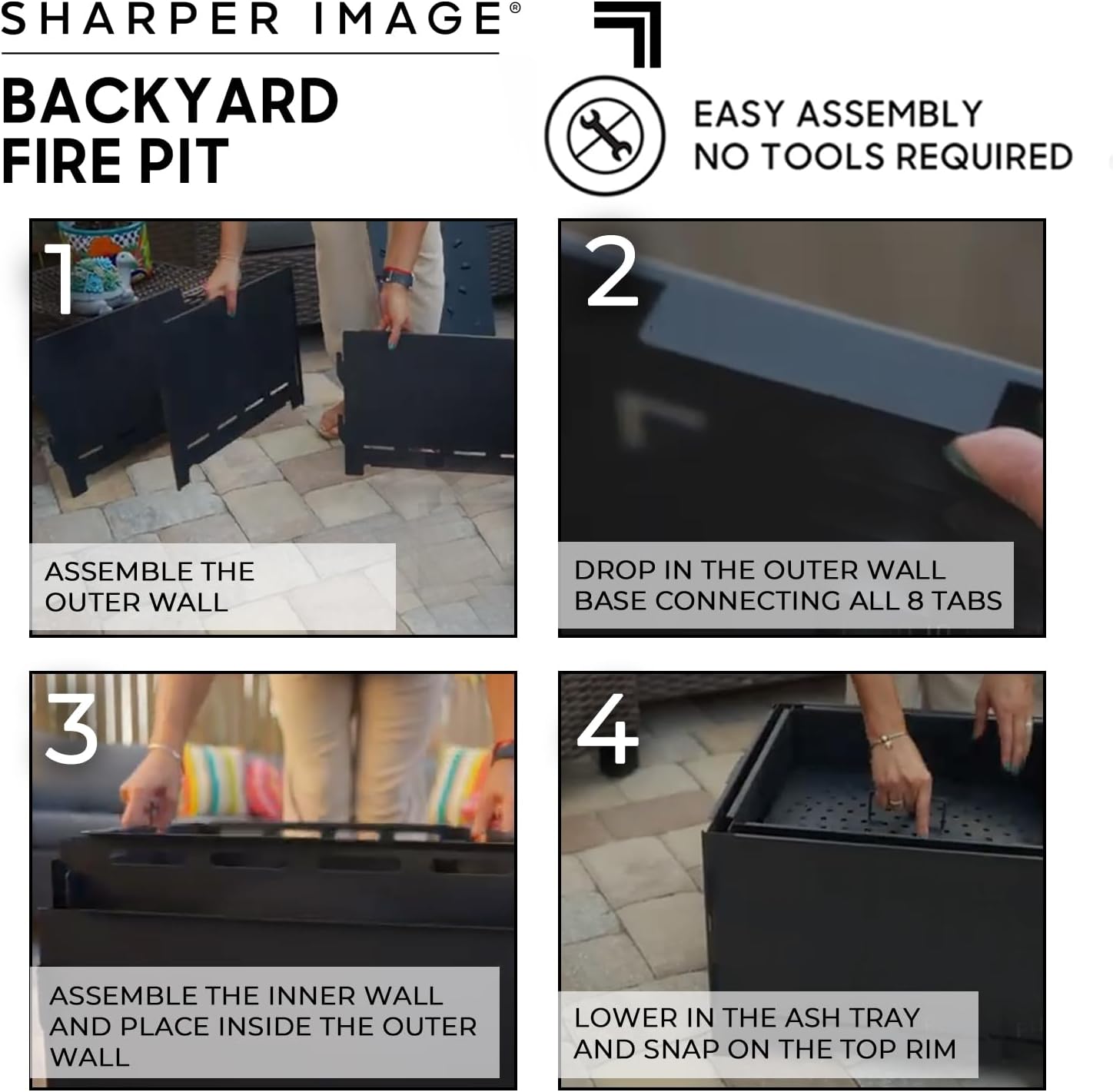 Backyard Collapsible Fire Pit by Sharper Image- 20