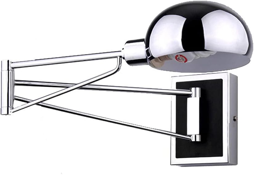 Wall Sconce Lighting Swing Arm Adjutment Industrial Folding Swing Telescopic Long Pole Wall Lamp Adjustable Wall Light Luminaire Fixture for Home Cafe Bar Chrome