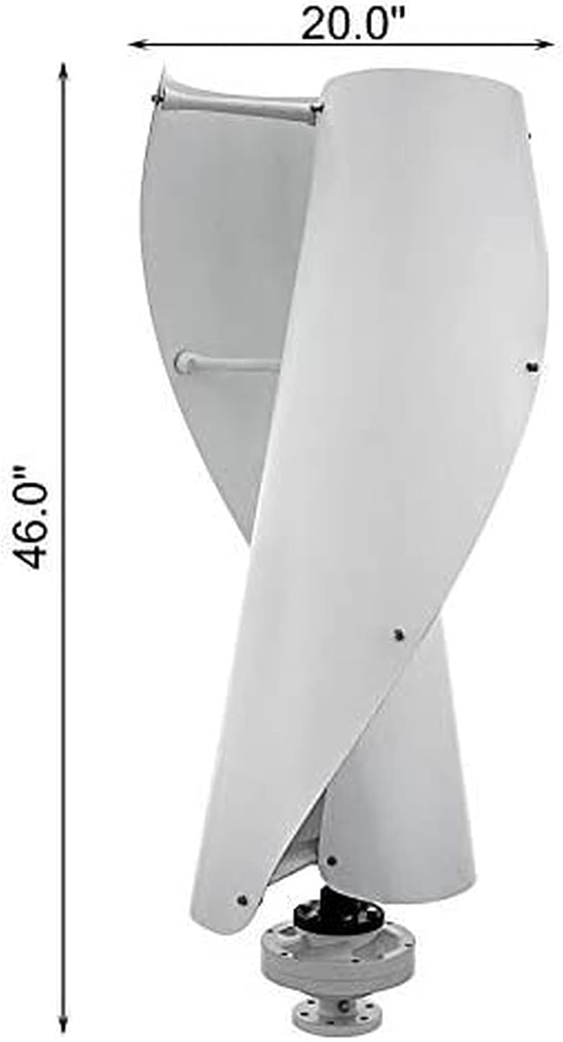 Spiral Wind Power Turbine Generator, 8000W Wind Turbine 12V/24V Spiral Vertical-Shaft Wind Turbine Generator Windmill for Home Outdoor Garden Boat Hybrids Streetlight