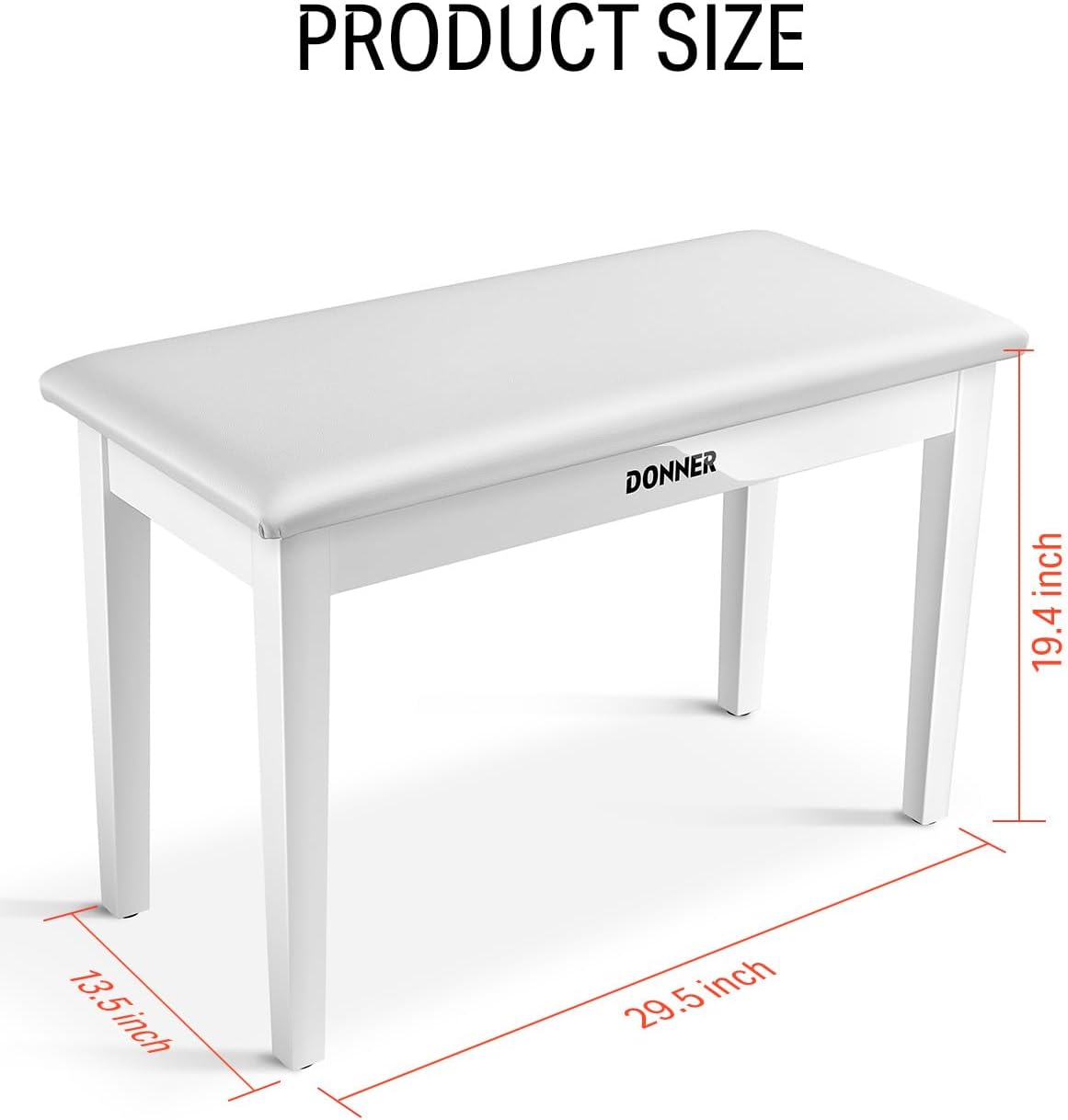 Donner DDP-80 Digital Piano 88 Key Weighted Keyboard+ Donner Duet Piano Bench with Storage