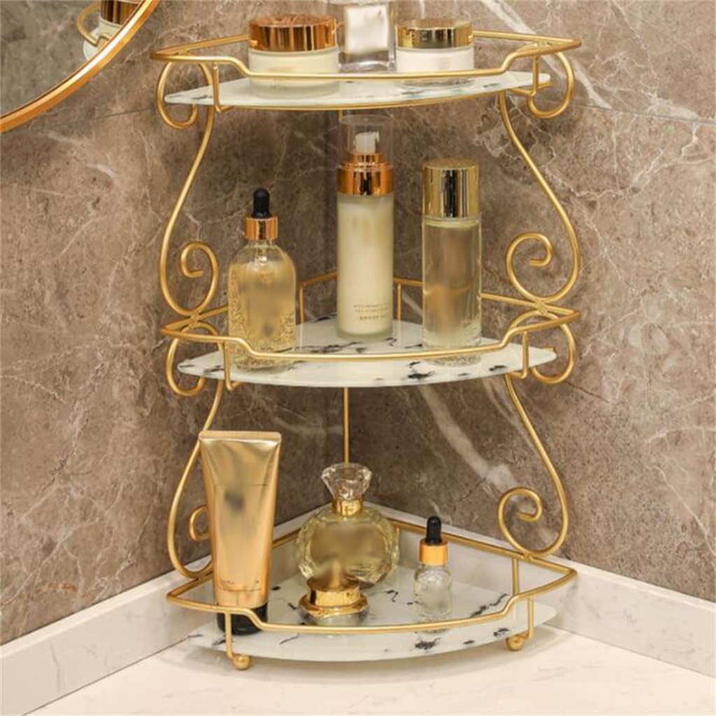 VIDI Bathroom Washstand Shelf Wash Basin Desktop Wall Corner Cosmetic Triangle Storage Rack