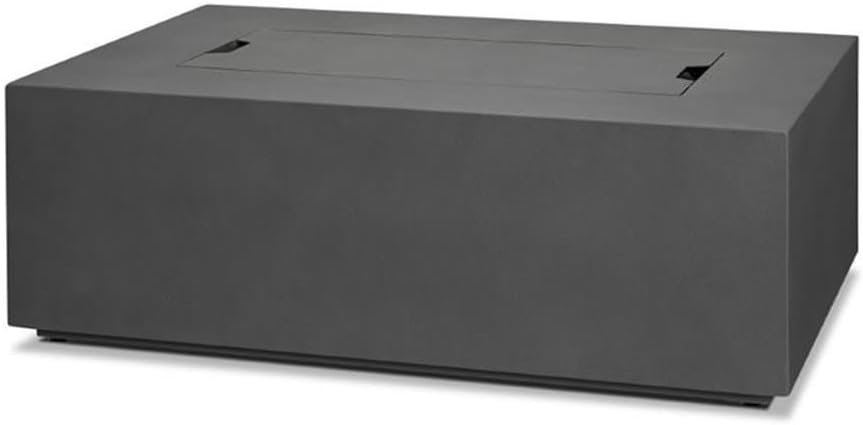 Bowery Hill Traditional Small Propane Fire Table with Conversion Kit in Slate