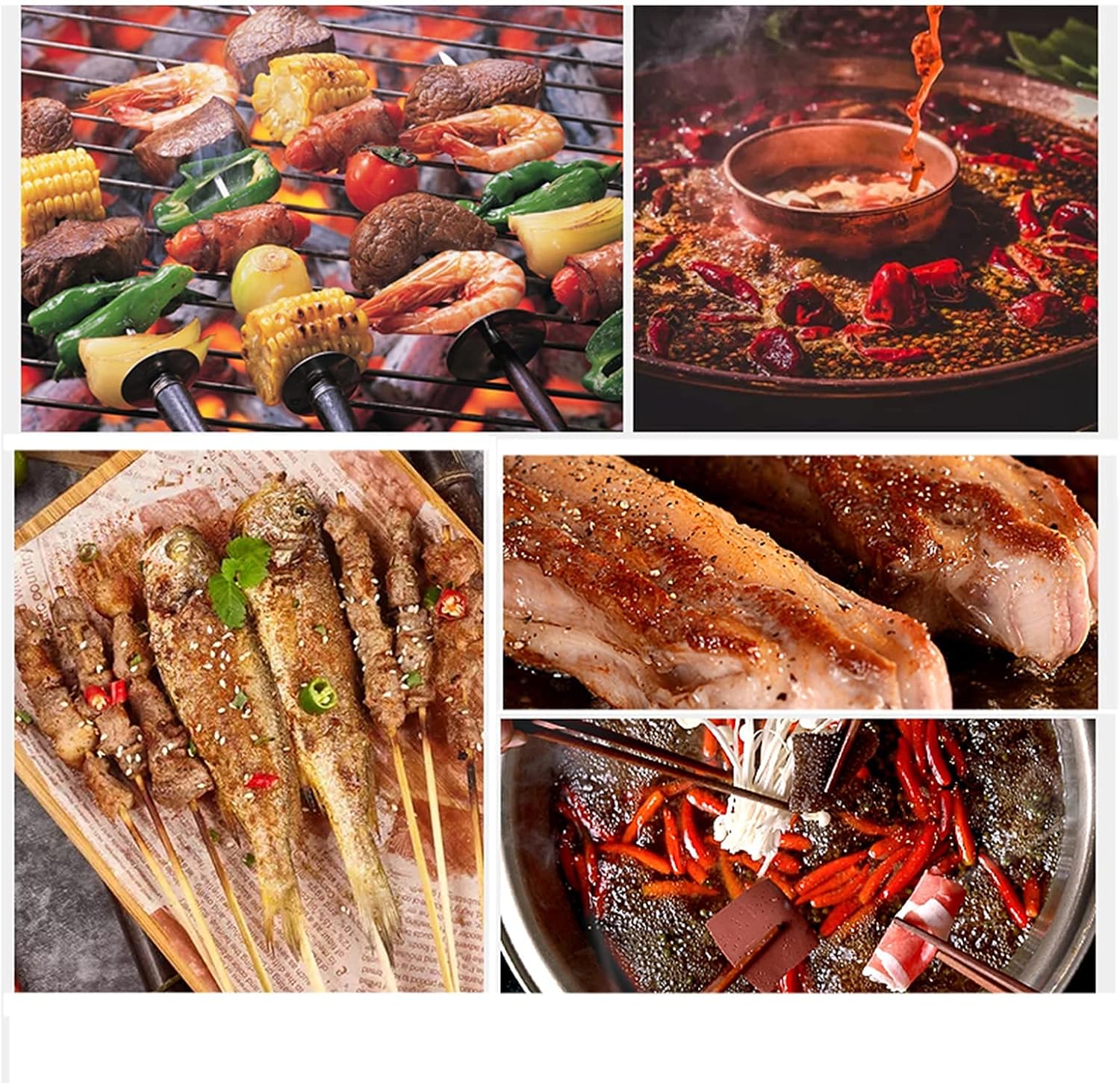 Fire Pit Table, Square Wood-Burning fire Pit on Home Terrace, Outdoor Charcoal smokeless Grill