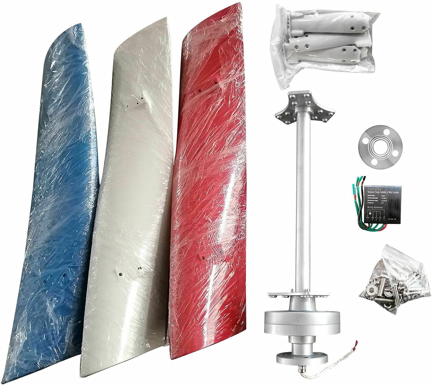 Wind Power Turbine Generator Vertical Wind Generator Low Noise Waterproof with 3 Blades 450W ≤40 m/s 400 W