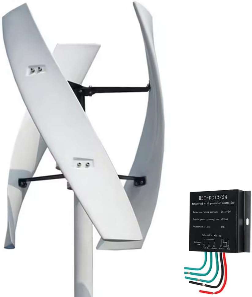 9000W Low Speed 3 Phase Vertical Wind Power Generator W/Controller 12V 24V 48V 220V No Noise Wind Turbine Generator, for Solar Power Generation System