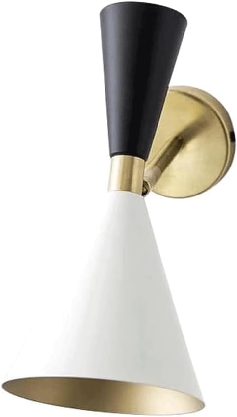 Simple Style Wrought Iron Wall Lamp, Creative Trumpet-Shaped Lampshade Wall Lantern, Embedded Ceiling Wall Lights, E14 Single-Headed Wall Sconce, Restaurant Wall-Mounted Lighting Fixtures.