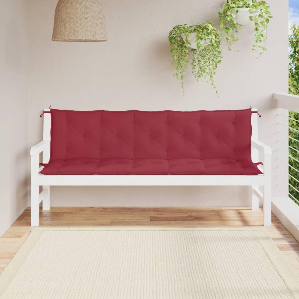 Garden Bench Cushions 2 pcs Wine Red 70.9