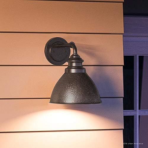 Urban Ambiance Luxury Hammered Outdoor Wall Light, Small Size: 9-3/4