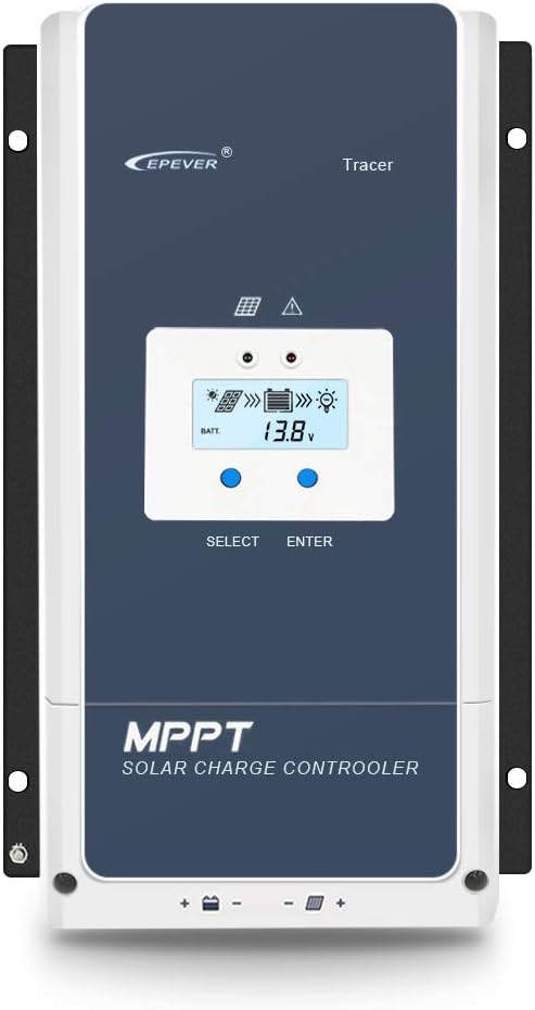 EPEVER 80A MPPT Solar Charge Controller 12V/24V/36V/48V DC Automatically Identifying System Voltage Max.PV 150V Solar Panel Regulator (Tracer 8415 an)