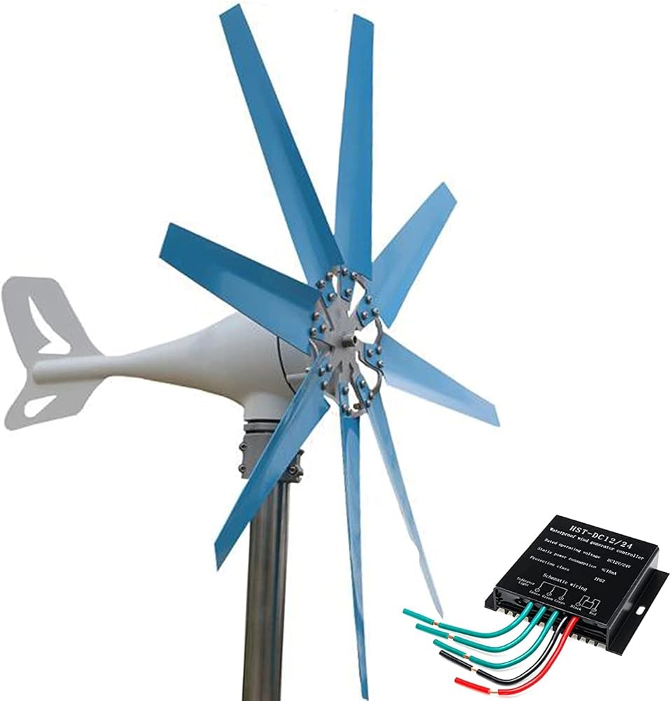 LiuSj JUnSt 9000W Vertical Three-Phase AC Maglev Wind Turbine with Controller, Household Windmill Wind Turbine Without Noise